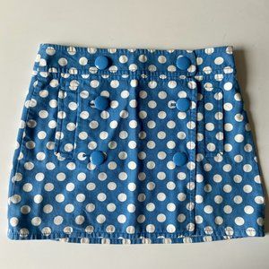 [J. Crew] Blue Polka Dot Skirt